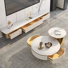 Загрузить изображение в средство просмотра галереи, Nordic simple coffee table Rock plate TV cabinet and coffee table Combination
