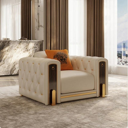 Contemporary High Quality Shiny Gold Stainless Steel Legs Grey Velvet Light Luxury Sectional Sofas Hotel Apartment Mall