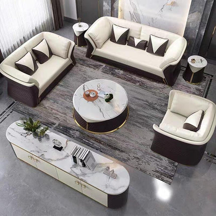 Light Luxury Modern Luxury Sofa Living Room Furniture Leather Sofa Living Room Combination Sofa Set