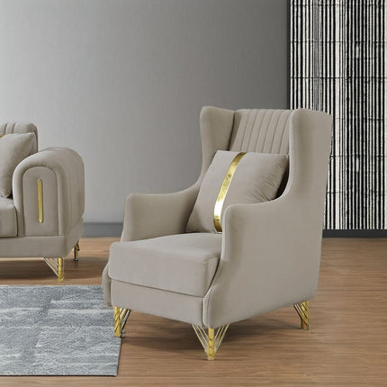 Luxury Nordic Light Luxury Square Gold Steel Sofa Set New Design Modern 3-Seat Velvet Sofa for Living Room Villa