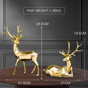 Modern Luxury High-Grade Resin Reindeer Sculpture Home Decoration Statue