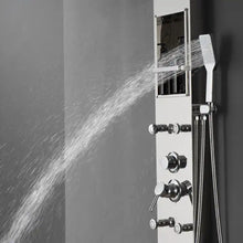 Lade das Bild in den Galerie-Viewer, Shower Wall Bathroom Panel 304 Stainless Shower Panel with Shelf
