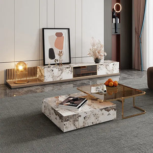 Modern Design Italian Style Luxury Gold Coffee Table