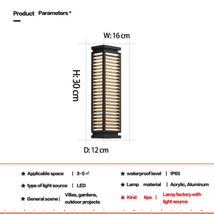 European Designed Outdoor Waterproof Wall Gate Led Lights