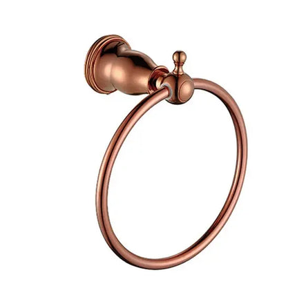 Wandmontiertes Badezimmer-Accessoire-Set aus Edelstahl in Roségold 