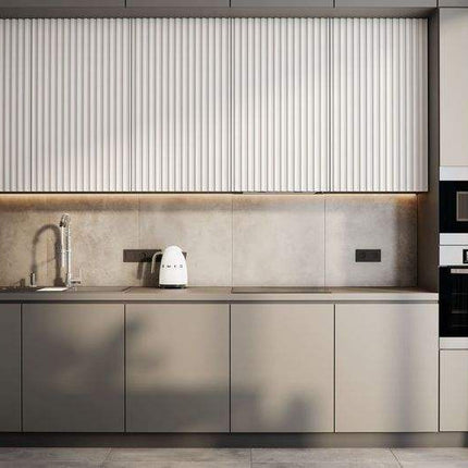 Customized Wood Veneer Redeed Modern Design Kitchen Cabinet With Island Elegant High Quality Graceful Furniture Accessories