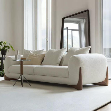 Modern Design Modular Velvet Sofa Set with Wooden Legs Custom Beautiful Living Room Sectional for Hotels and Villas