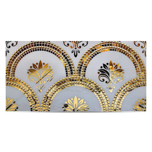 Luxury 30X60 CM White Gold Plated Ceramic Tiles