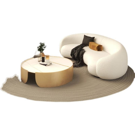 Modern Curved Sectional Sofa with Wood Frame Nordic Design Living Room & Beauty Couches Living Room Use