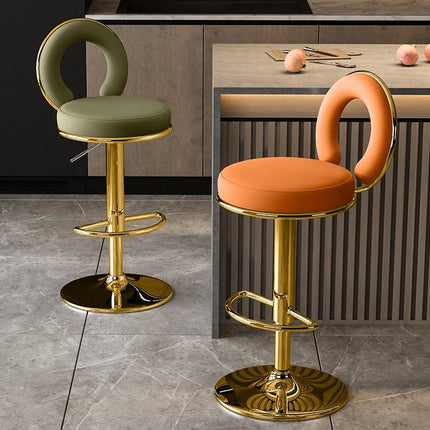 Bar Chair Home Tall Nordic Metal Luxury Gold Swivel Kitchen Leather High Modern Cheap Stools Chair Bar Furniture for Bar Table