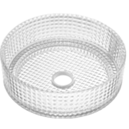 Modern Western Design Tempered Glass Bathroom Sink Art Basin Washbasin Countertop for Apartment & Villa Bathroom