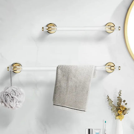Gold bathroom sets Acrylic towel holder tissue paper holder