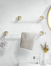 Cargar imagen en el visor de la galería, Gold bathroom sets Acrylic towel holder tissue paper holder
