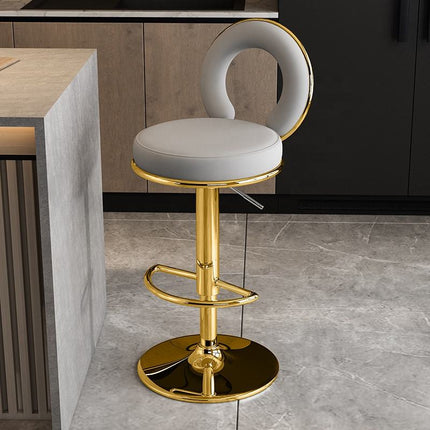 Bar Chair Home Tall Nordic Metal Luxury Gold Swivel Kitchen Leather High Modern Cheap Stools Chair Bar Furniture for Bar Table