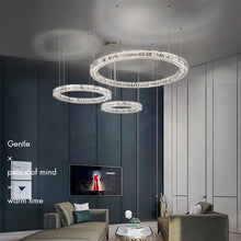 Load image into Gallery viewer, Chandlers Lights Modern Golden Rings Chandelier Lighting Decorative Acrylic Modern Pendant Light
