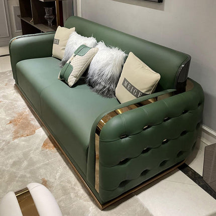 Modern Luxury Living Room Sofa Set New Arrival with PU Leather Cover for Villas Apartments Hotels Living Room Furniture