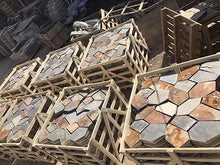 Cargar imagen en el visor de la galería, 30x30 Outdoor road octagon hexagonal natural flagstone paving stones slate
