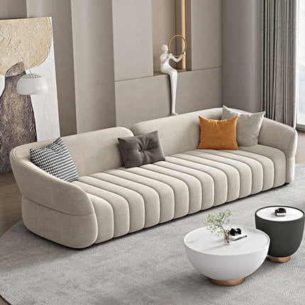Modern Light Luxury Cream Style Fabric Sofa Living Room Small Apartment Straight Row Simple Sofa