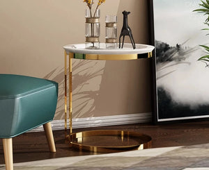 Modern Design Gold Metal Round Center Table