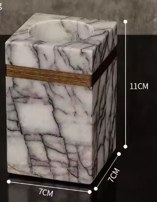 Natural White Marble Comb Handle Solid Surface Furniture Bathroom Vanities Accessories