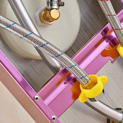 Stainless Steel Pink Shower Panel with Shower System