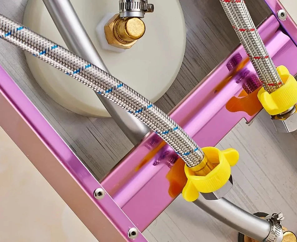 Stainless Steel Pink Shower Panel with Shower System