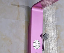 Cargar imagen en el visor de la galería, Stainless Steel Pink Shower Panel with Shower System

