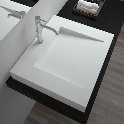 Wash Basin Bathroom Vessel Sink with Slope Design