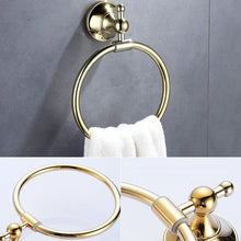 Load image into Gallery viewer, Antique Brass Gold Bathroom Accessories Set
