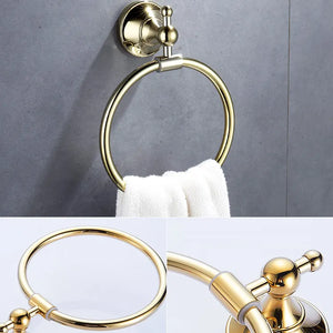 Antique Brass Gold Bathroom Accessories Set