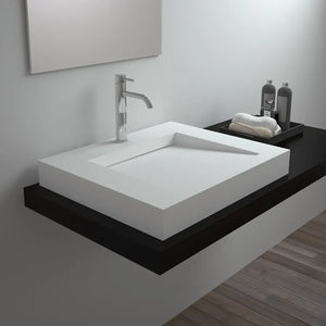 Wash Basin Bathroom Vessel Sink with Slope Design