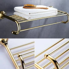 Load image into Gallery viewer, Antique Brass Gold Bathroom Accessories Set
