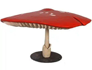 Fiberglass Mushroom Umbrella Sculpture Giant Mushroom Statue For Garden