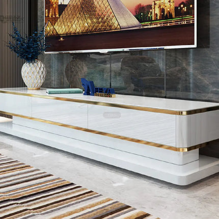 Ensemble meuble TV de luxe style post-moderne avec table basse 