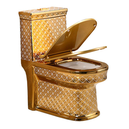 Modern Sanitary Ware Floor Mounted Bathroom Ceramic Gold Toilet