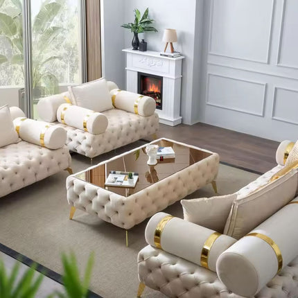 Contemporary Luxury Design Living Room Furniture Large Leather Corner Sectional 3 2 1 Seater Sofa Set