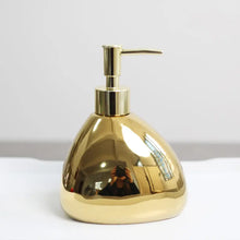 Load image into Gallery viewer, Gold ceramic bathroom 4pcs Accessories Electroplated Ceramic
