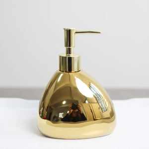 Gold ceramic bathroom 4pcs Accessories Electroplated Ceramic