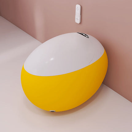 Egg Shaped Sanitary Ware Toilet Floor Mounted Intelligent Toilet Round Smart Toilet with Remote Control