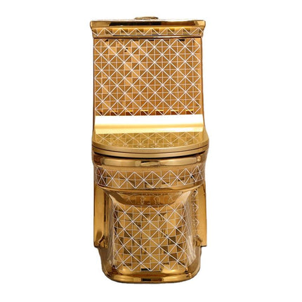 Modern Sanitary Ware Floor Mounted Bathroom Ceramic Gold Toilet