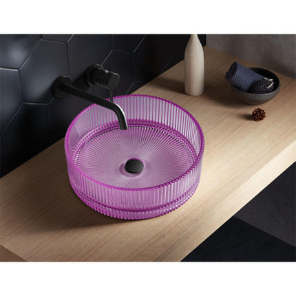 Modern Western Design Tempered Glass Bathroom Sink Art Basin Washbasin Countertop for Apartment & Villa Bathroom