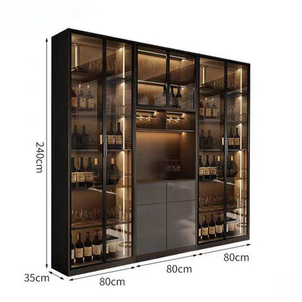 Light Luxury Wine Cabinet Living Room Cabinet Glass Door Display Cabinet Home and Commercial Storage