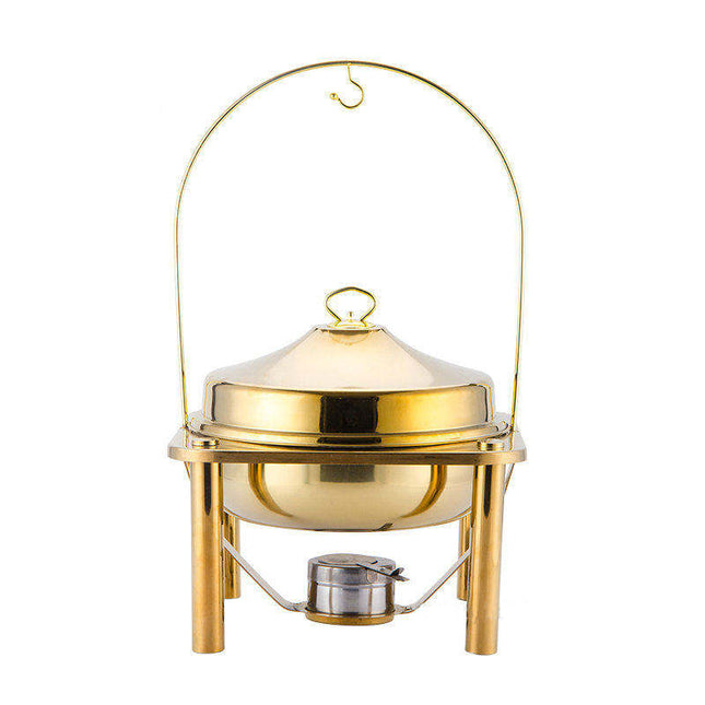 Buffet Chafing Dish Stainless Gold Electroplating Hotel & Catering Equipment 5liters - 35x35x55cm