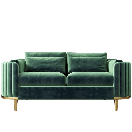 Luxury Living Room Furniture Home Lounge Italian Modern Fabric Velvet Sofa Set Furniture Metal Frame Couch for Villa
