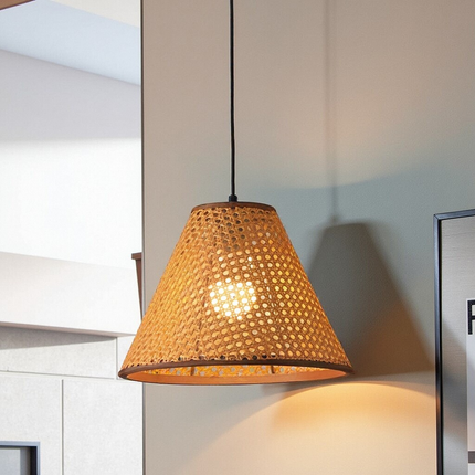 Nordic Industrial Paper Rope Pendant Light Retro Hand Made Cylinder Shade Hanging Lamp for Living Room Bedroom Loft Coffee Shop