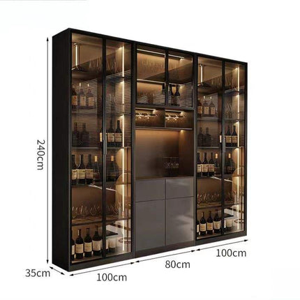 Light Luxury Wine Cabinet Living Room Cabinet Glass Door Display Cabinet Home and Commercial Storage