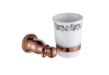 Load image into Gallery viewer, Rose gold wall mounted stainless steel bathroom accessories set
