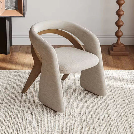 Soft Fabric Padded Seat Paired with Robust Solid Wood Dining Chair a Perfect Choice for Living Room Offering Durable Structure