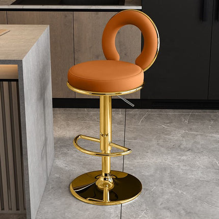 Bar Chair Home Tall Nordic Metal Luxury Gold Swivel Kitchen Leather High Modern Cheap Stools Chair Bar Furniture for Bar Table