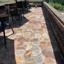 Cargar imagen en el visor de la galería, 30x30 Outdoor road octagon hexagonal natural flagstone paving stones slate
